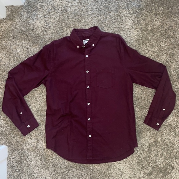 Casual Long-Sleeve Shirt by El General Burgundy 44506